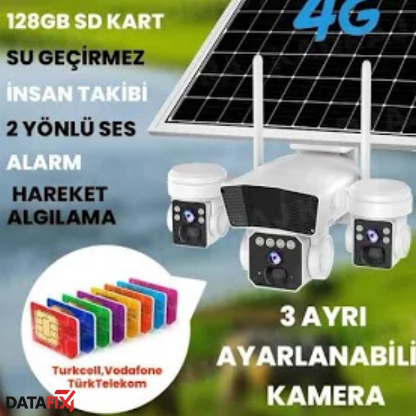 SLTECH WIFI Solar Panelli Yeni Nesil Yapay Zeka 2025 Kamera 